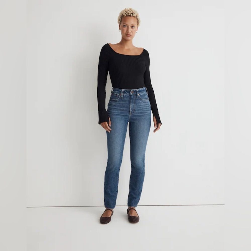 Madewell The Curvy Perfect Vintage Jeans in Decatur Blue High Rise SZ 25
